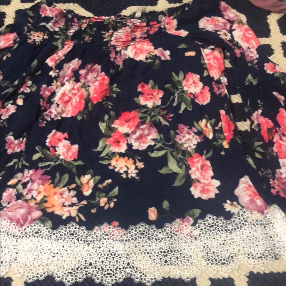 Pink rose off the shoulder top